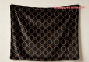 Black & Brown GG Monogram Allover Flannel Fleece Blanket – Wall Hanging Decor Gucci throw blanket IMG_2541